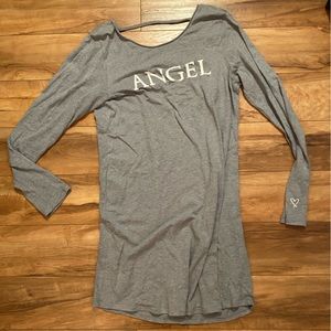 Gray Victorias Secret Angel Cotton Nightgown/ Sleep Dress